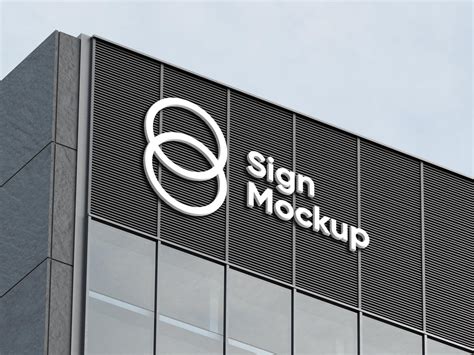 Free Building Sign Company Logo Mockup Psd Good Mockups