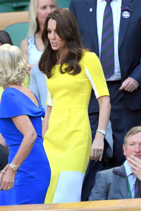 Kate Middleton Yellow Dress Wimbledon Duchess Of Cambridge Wears