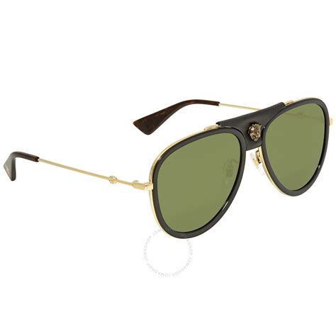 Gucci Green Pilot Sunglasses Gg0062s 014 57 889652129686 Sunglasses