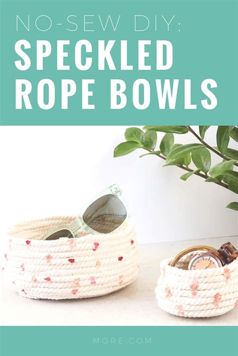 These Diy Speckled Rope Bowls Are The Easiest Craft Ever More Diy