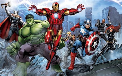 The Avengers Assemble Cartoon Hd Wallpaper Pxfuel