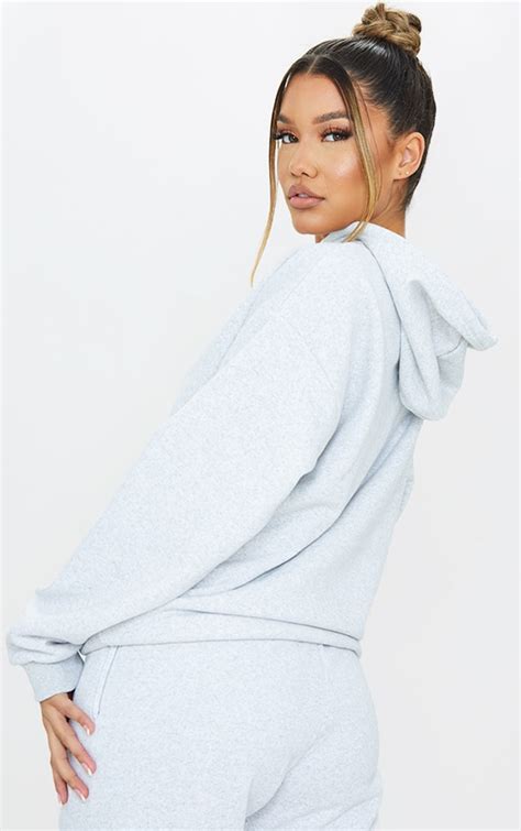 prettylittlething recycled ash grey est 2012 oversized hoodie prettylittlething sa