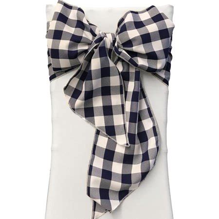 Great savings & free delivery / collection on many items. LA Linen TCcheck8x108-Pk10-NavyK72 Gingham Checkered Chair ...