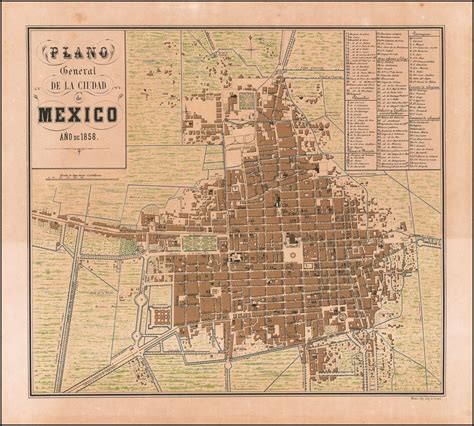 Plano De La Ciudad De Mexico Geographicus Rare Antique Maps Images
