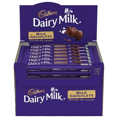 Cadbury Dairy Milk Chocolate Bar 75g 42pc Woolworths