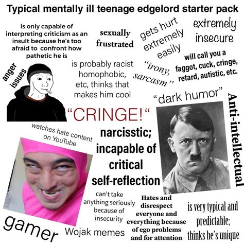 Typical Mentally Ill Teenage Edgelord Starter Pack R Starterpacks Starter Packs Know Your