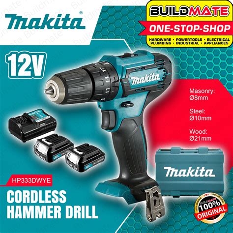 Makita Original Lithium Ion Cordless Hammer Drill 12v Hp333dwye