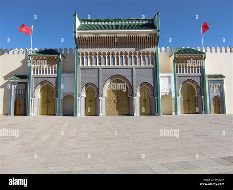 Front Gates Of The Royal Palace Dar Al Makhzen Fes Kingdom Of