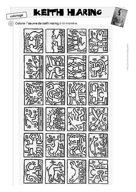 A la manière de keith haring. Coloriage Keith Haring Maternelle | Imprimer et Obtenir ...