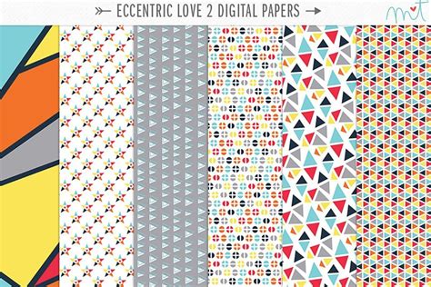 Eccentric Love Digital Papers 2 Graphic By Miss Tiina · Creative Fabrica