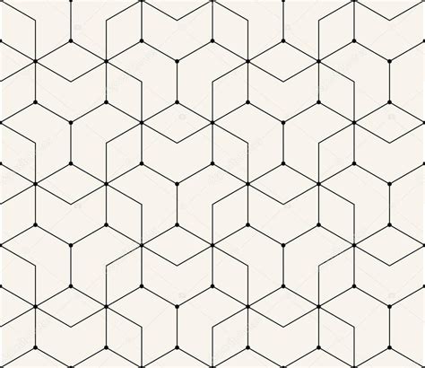 Seamless Geometric Line Grid Vector Hexagon Pattern — Stock Vector