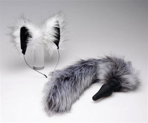 Grey Wolf Ears And Tail Set The Bdsm Toy Shop
