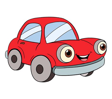 How To Draw A Cartoon Car Easy Step By Step Drawing Guides