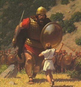 Die philister wollen schon wieder gegen israel kämpfen. David gegen Goliath