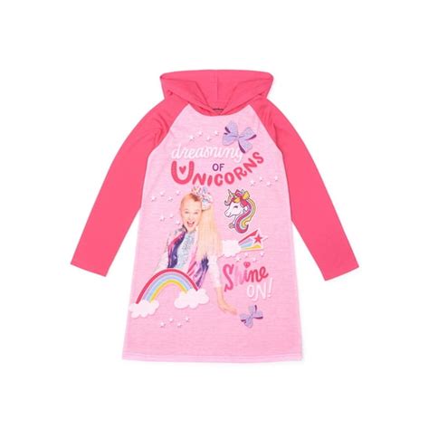 Jojo Siwa Jojo Siwa Girls Hooded Pajama Nightgown Sizes 6 12