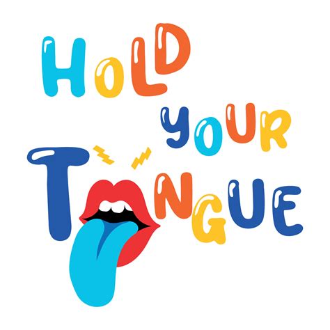Hold Your Tongue 26956116 Vector Art At Vecteezy