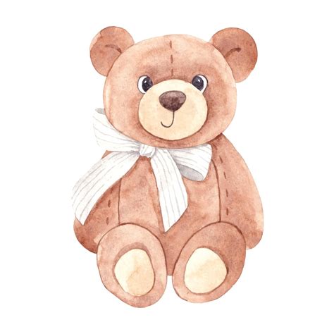 Premium Vector Hand Drawn Cute Watercolor Teddy Bear
