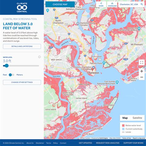 new coastal risk screening tool supports sea level rise and flood mapping by year water level
