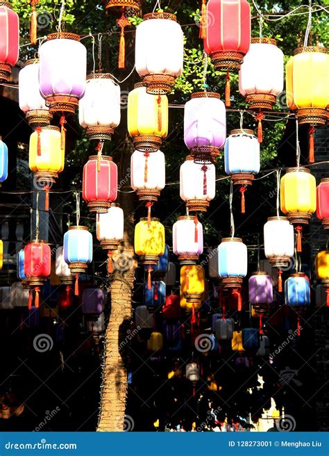 Chinese Style Wooden Lantern Stock Image Image Of Warm Chinese