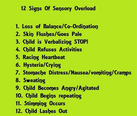 Spd Overload Signs Sensory Disorder Sensory Integration Disorder