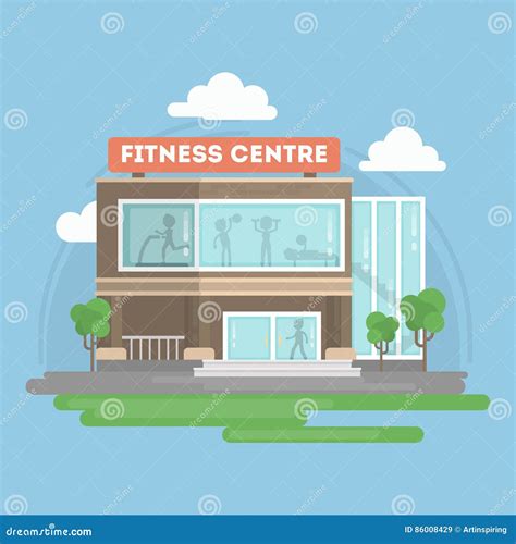 Fitness Center Stock Vector Illustration Of Design 86008429