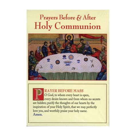 Prayers Before And After Holy Communion Pkg 20 Leaflet Missal