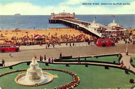Old Postcard Weston Super Mare Grand Pier Weston Super Mare Old