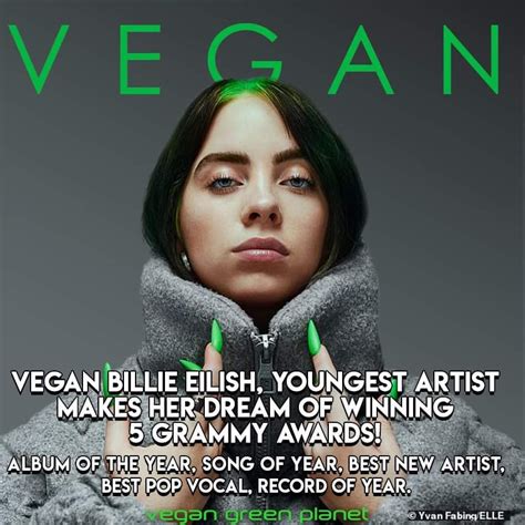 Vegan Billie Eilish Youngest Artist Makes Her Dream Of Winning 5
