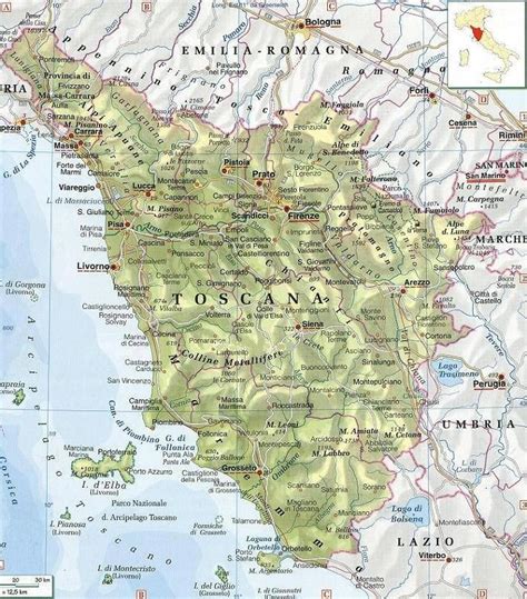 Cartina Geografica Della Regione Toscana Mappa O Carta