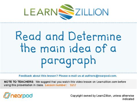 Hence, in a paragraph, when the main idea is. Determine the main idea of a paragraph
