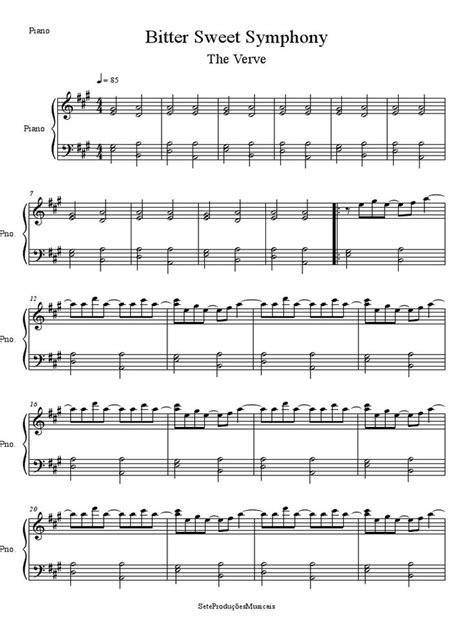 Resultado De Imagen Para Bittersweet Symphony Partitura Bitter Sweet