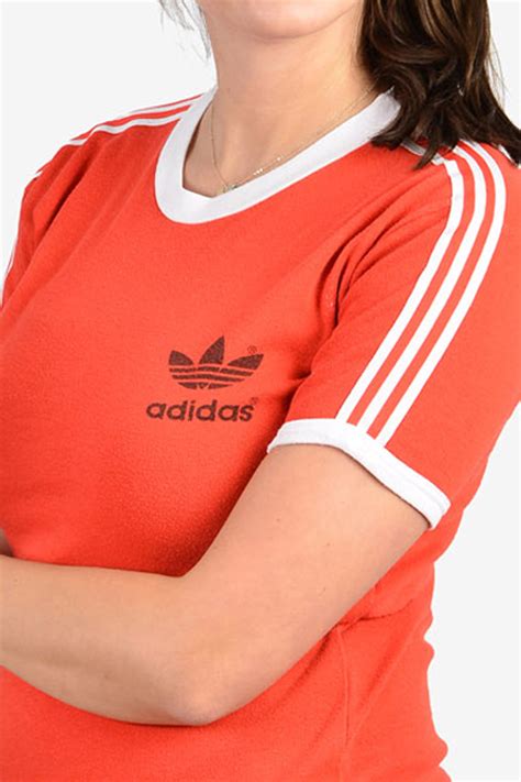 Vintage 1970s Adidas Ringer T Shirt Size 10 Brick Vintage