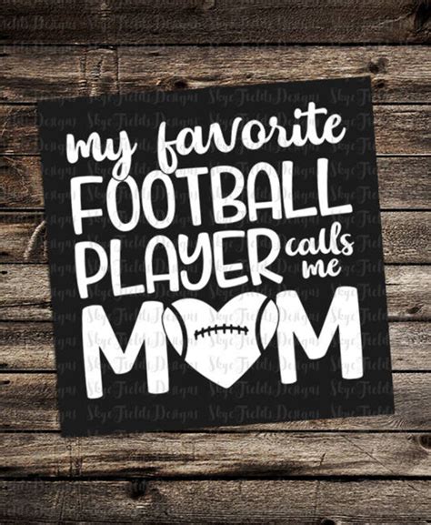 My Favorite Football Player Calls Me Mom SVG PNG Etsy
