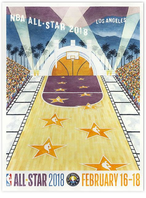 Nba All Star Nba Lee Wybranski Basketball Print Staples Center Los