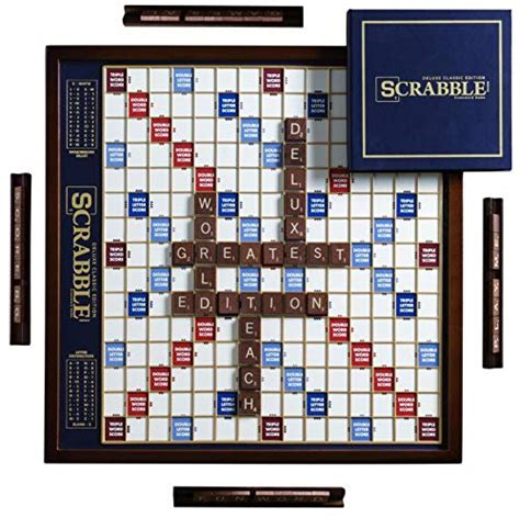 10 Best Scrabble Deluxe Edition With Rotating Wooden Game Board Of 2022