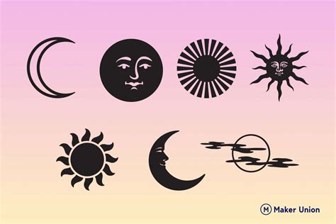 The Sun And The Moon Free Dxf Files Maker Union
