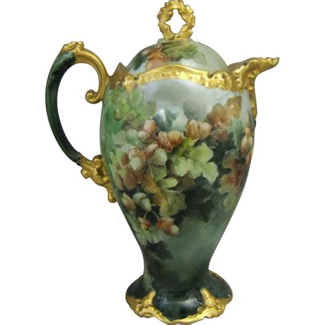 Limoges Hand Painted Chocolate Pot From Greencountry On Ruby Lane