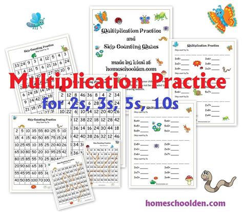 Multiplication Worksheets And Skip Counting Mazes For The 2s 3s 5s
