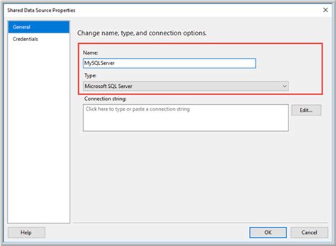 Sql Server Reporting Services Ssrs 2017 Data Sources