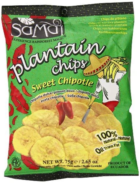 samai plantain chips sweet chipotle 2 65 ounce pack of 15 by samai awesome products