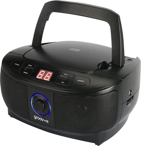 Groov E Mini Boombox Portable Cd Player With Radio Black