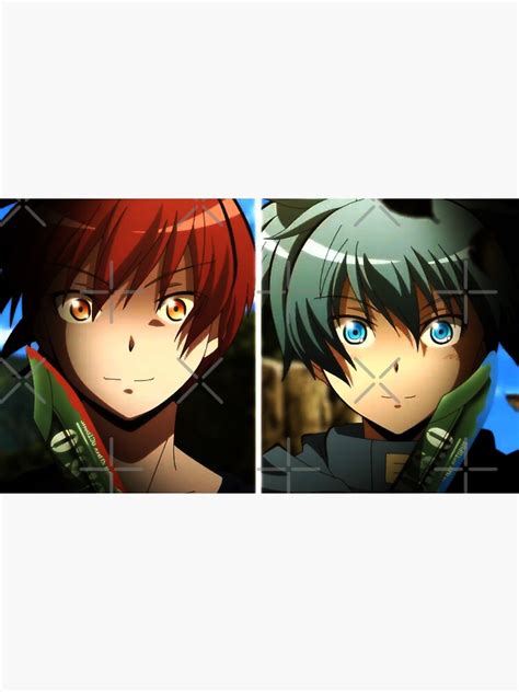 Assassination Classroom Karma And Nagisa Sticker For Sale By Kyasutonaito Redbubble