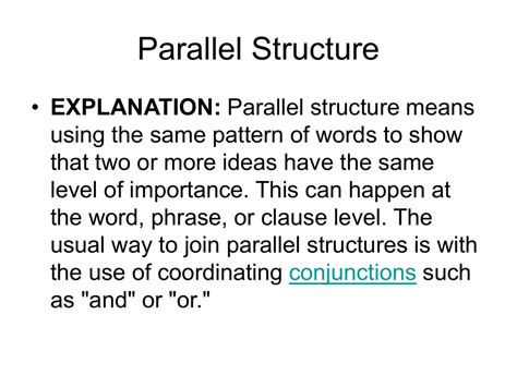 Parallel Structure