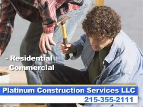Construction services llc constantly communicates with the crafts and monitors industry job markets and projects to track craft availability and wage trends. Platinum Construction Services LLC, Southampton, PA - YouTube