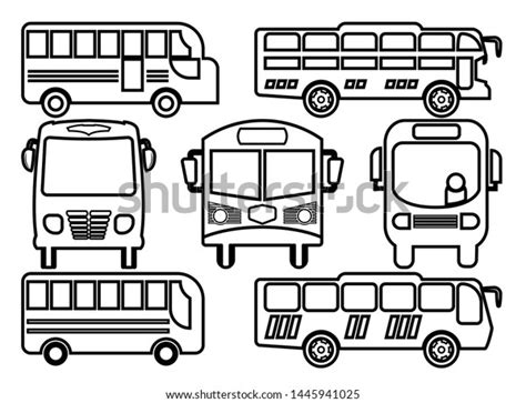 City Bus Vector Illustration Silhouette Stock Vector Royalty Free