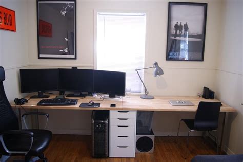 Took Inspiration From This Post And Made A Two Person Desk From Ikea