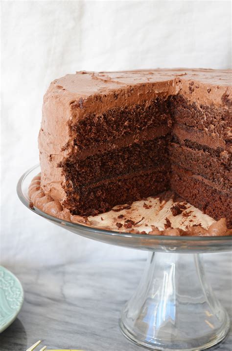 The fourth element of chocolate is the garnish of chocolate curls that are sprinkled on top of the cake. Chocolate Cake with a Chocolate Ganache Filling and Chocolate Buttercream Frosting | Sprig and ...