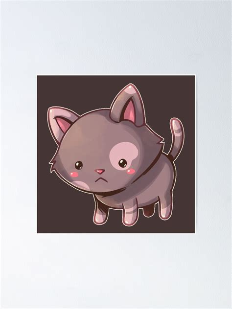 Sad Meow Poster For Sale By Beakka Redbubble