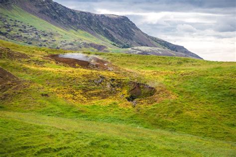 Wonderful Icelandic Nature Landscape View From The Top High Mountains