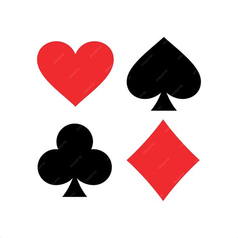 Premium Vector Playing Card Spade Heart Club Diamond Symbols Icon